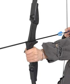 AMEYXGS 50” Straight Bow Takedown Bow for Hunting or Target Practice with Finger tabLeft and Right Hand 30/35/40LB Basic Bow for Beginners 2