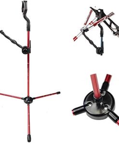 ZSHJGJR Elbow Bow Stand Archery Recurve Bow Stand Holder Portable Collapsible 3D Bow Stand Bracket Rack (Red)