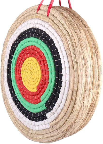 Archery Targets Traditional Solid Straw Round Archery Target Shooting Bow Coloured Rope Target Face Three Layer for Shooting Practice Archery Targets Traditional Solid Straw Round Archery Target Shooting Bow Coloured Rope Target Face Three Layer for Shooting Practice