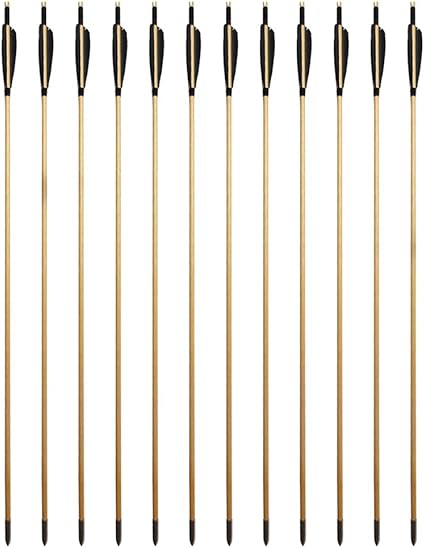 33inch Wooden Arrows Handmade Archery Target Arrows with Field Points for Recurve Bow Longbow Hunting Practice with Turkey Feather Fletching 12PACK 2 33inch Wooden Arrows Handmade Archery Target Arrows with Field Points for Recurve Bow Longbow Hunting Practice with Turkey Feather Fletching 12PACK - Image 2