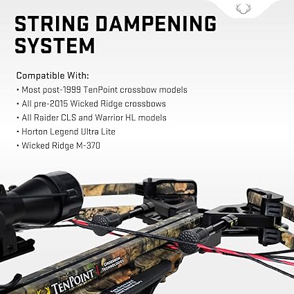 TenPoint String Dampening System – Dramatically Reduces String Noise & Oscillation – Includes Micro-Adjustable Dampening Rods with High-Impact Rubber Dampeners 2 TenPoint String Dampening System - Dramatically Reduces String Noise & Oscillation - Includes Micro-Adjustable Dampening Rods with High-Impact Rubber Dampeners - Image 2