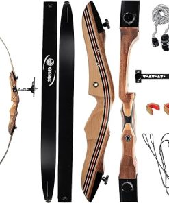KESHES Takedown Recurve Bow and Arrow Set for Adults & Teens 62″ – 15-60lb Draw Weight, Right & Left Handed Bows – Archery Set with Bowstring, Arrow Rest, Stringer Tool, and Bow Sight KESHES Takedown Recurve Bow and Arrow Set for Adults & Teens 62″ – 15-60lb Draw Weight, Right & Left Handed Bows – Archery Set with Bowstring, Arrow Rest, Stringer Tool, and Bow Sight