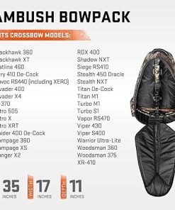 Wicked Ridge by TenPoint Ambush Bowpack, Veil Alpine/Black – Easily Transport & Protect Your Crossbow 2